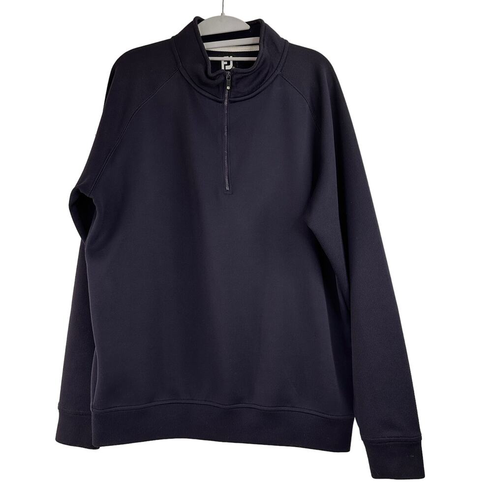 FJ FootJoy Men's Blue Navy 1/2 Zip Pullover Sweater Size Large